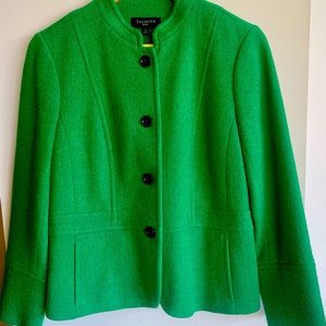 Talbots Green Wool Button Blazer 12 P